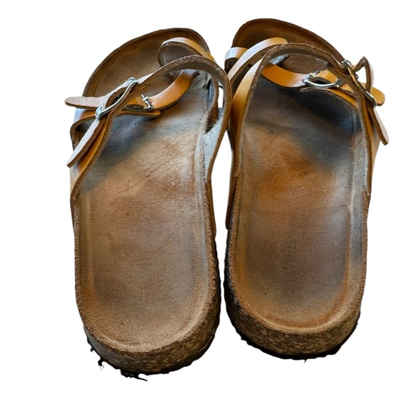 Retro Wells Fountn Comfort Yellow Hippie Boho Sandals Women’s 9W - Picture 3 of 10